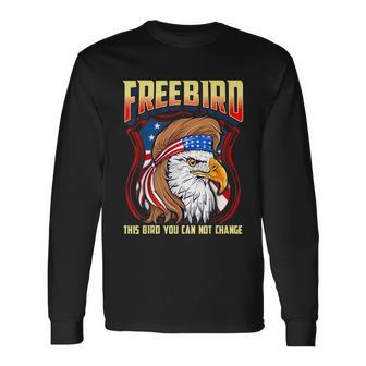 Lyriclyfe Free Bird Usa Eagle Long Sleeve T-Shirt - Thegiftio UK