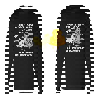 Mac And Cheese Just A Boy Who Loves Mac And Cheese Long Sleeve T-Shirt - Thegiftio