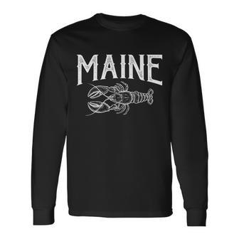 Maine Lobster Tshirt Long Sleeve T-Shirt - Monsterry AU
