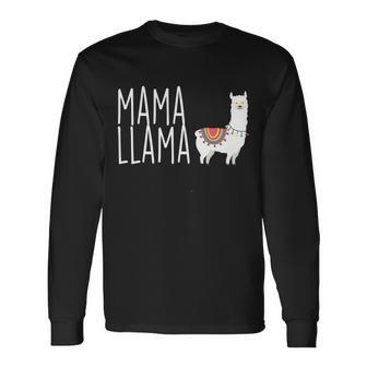 Mama Llama Logo Tshirt Long Sleeve T-Shirt - Monsterry