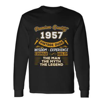 The Man Myth Legend 1957 65Th Birthday For 65 Years Old Long Sleeve T-Shirt - Monsterry UK