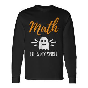 Math Lifts My Spirit School Teacher Halloween Men Women Long Sleeve T-Shirt T-shirt Graphic Print - Thegiftio UK