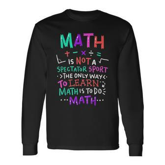 Math Teacher Mathematical Symbol Long Sleeve T-Shirt - Thegiftio UK