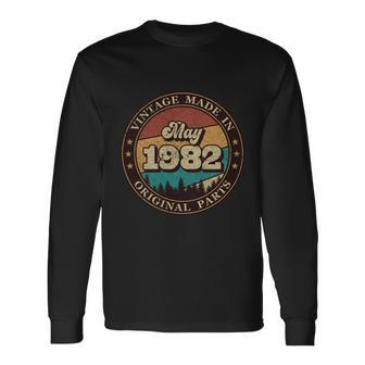 May 1982 In 2022 40Th Birthday Party Vintage Long Sleeve T-Shirt - Monsterry
