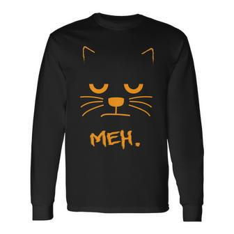 Meh Angry Cat Long Sleeve T-Shirt - Monsterry AU