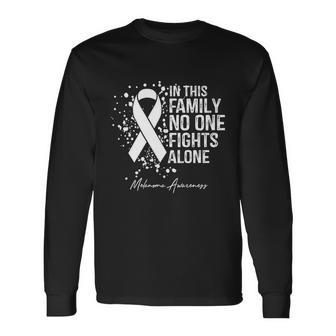 Melanoma Awareness In This No One Fights Alone Long Sleeve T-Shirt - Monsterry