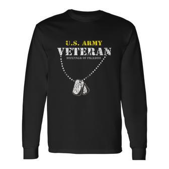 Memorial Day US Army Veteran Defender Of Freedom Tshirt Long Sleeve T-Shirt - Monsterry AU