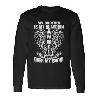 Memorial For Loss Of Brother Brother In Heaven Long Sleeve T-Shirt - Thegiftio UK