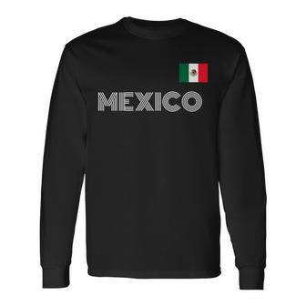 Mexico Country Flag Logo Long Sleeve T-Shirt - Monsterry AU