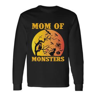 Mom Of Monsters Halloween Quote Long Sleeve T-Shirt - Monsterry DE