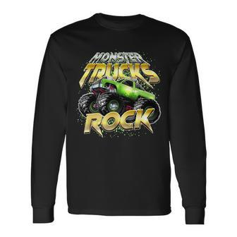 Monster Trucks Rock Long Sleeve T-Shirt - Monsterry