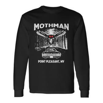 Mothman Point Pleasant Wv Tshirt Long Sleeve T-Shirt - Monsterry UK