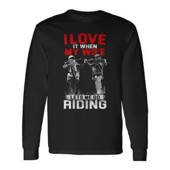 Motocross I Love My Wife Long Sleeve T-Shirt - Seseable
