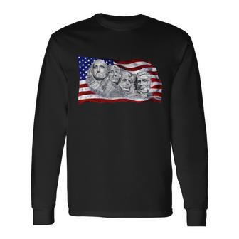 Mount Rushmore Tshirt Long Sleeve T-Shirt - Monsterry UK