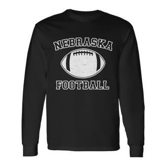 Nebraska Football Vintage Distressed Long Sleeve T-Shirt - Monsterry