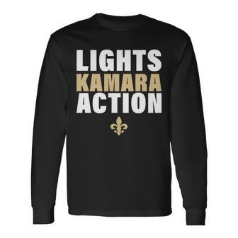 New Orleans Lights Kamara Action Football Long Sleeve T-Shirt - Thegiftio UK