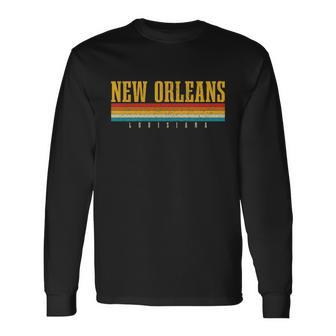 New Orleans Vintage Louisiana V2 Long Sleeve T-Shirt - Thegiftio UK