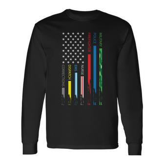 No One Fight Alone Usa Flag Long Sleeve T-Shirt - Monsterry