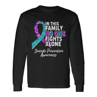 In This No One Fights Alone Suicide Prevention Awareness Long Sleeve T-Shirt - Monsterry