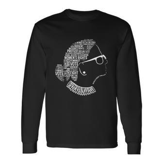 Notorious Rbg Shirt Ruth Bader Ginsburg Quotes Feminist Long Sleeve T-Shirt - Monsterry