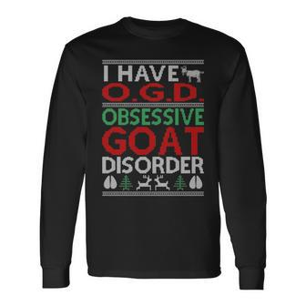 Obsessive Goat Disorder Christmas Long Sleeve T-Shirt - Thegiftio UK