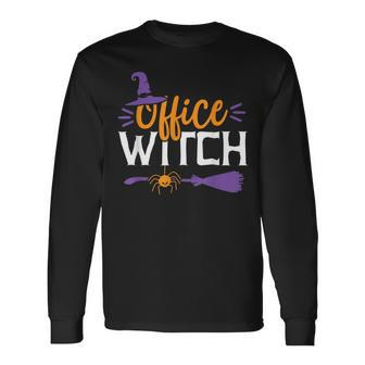 Office Witch School Secretary Teacher Halloween Appreciation Men Women Long Sleeve T-Shirt T-shirt Graphic Print - Thegiftio UK