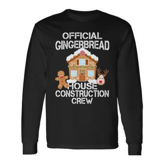 Official Gingerbread House Construction Crew Tshirt Long Sleeve T-Shirt - Monsterry DE