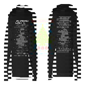 Oh Chemist Tree Chemistry Tree Christmas Science Long Sleeve T-Shirt - Thegiftio