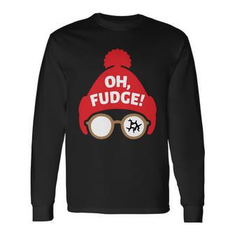 Oh Fudge Christmas Saying Xmas Long Sleeve T-Shirt - Monsterry