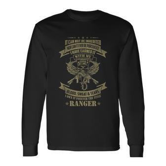 I Own It Forever The Title Us Army Ranger Veteran Long Sleeve T-Shirt - Monsterry AU