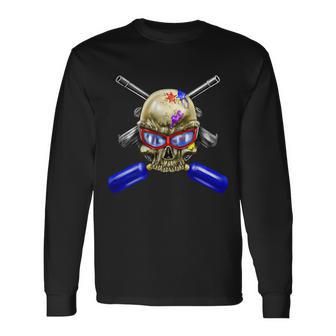 Paintball Skull Long Sleeve T-Shirt - Monsterry DE