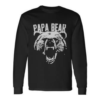 Papa Bear Best Dad Shirt Fathers Day Father Pop Men Long Sleeve T-Shirt - Monsterry AU
