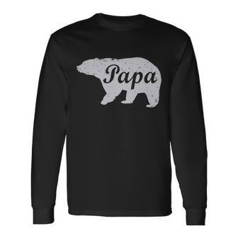 Papa Bear Tshirt V2 Long Sleeve T-Shirt - Monsterry