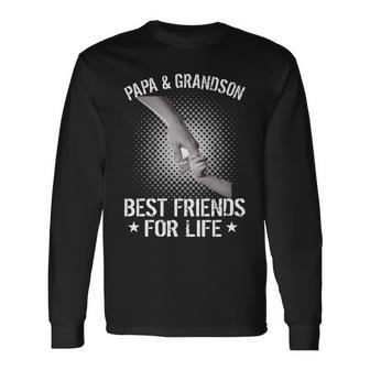 Papa And Grandson Best Friends For Life Long Sleeve T-Shirt - Monsterry AU