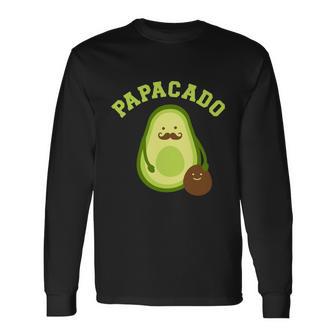 Papacado For New Dad Or Daddy Announcement Long Sleeve T-Shirt - Monsterry AU