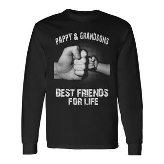Pappy & Grandsons Best Friends Long Sleeve T-Shirt - Seseable