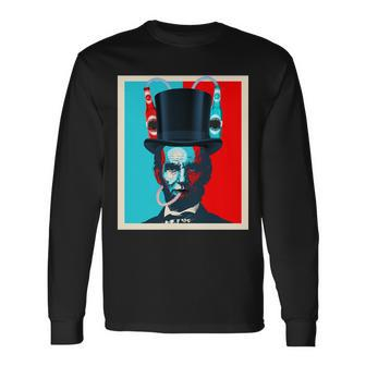 Party With Abe Abraham Lincoln Drinking Beer Long Sleeve T-Shirt - Monsterry