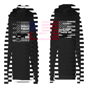 Patriotic Ch47 Chinook Helicopter American Flag Great Long Sleeve T-Shirt - Thegiftio UK