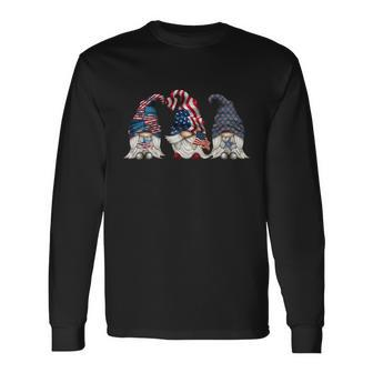 Patriotic Gnomes 4Th Of July Gnome Love American Flag V2 Long Sleeve T-Shirt - Monsterry
