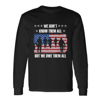 Patriotic US Army Veteran Red Line American Flag Vintage Long Sleeve T-Shirt - Monsterry CA