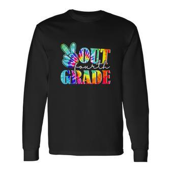 Peace Out 4Th Grade Class Of 2022 Graduation V2 Long Sleeve T-Shirt - Monsterry