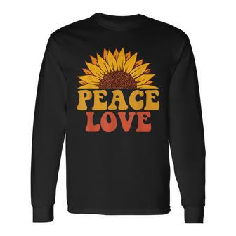 Peace Sign Love 60S 70S Tie Dye Hippie Halloween Costume V8 Long Sleeve T-Shirt - Seseable