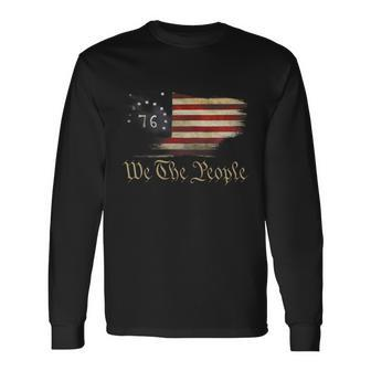 We The People American History 1776 Independence Day Vintage Long Sleeve T-Shirt - Monsterry