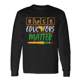 Periodic Table Black Educators Matter Long Sleeve T-Shirt - Monsterry DE