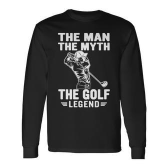 Personalized Man Myth Golf Legend Long Sleeve T-Shirt - Thegiftio UK