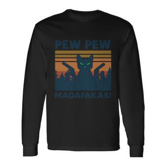 Pew Pew Madafakas Halloween Quote V2 Long Sleeve T-Shirt - Monsterry