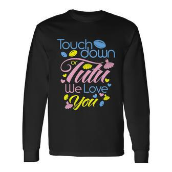 Pink Or Blue Touchdown Or Tutu We Love You Gender Reveal Long Sleeve T-Shirt - Monsterry DE