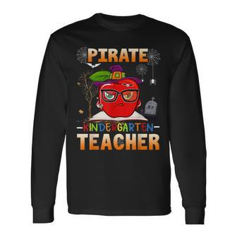Pirate Kindergarten Teacher Halloween Costumes Pirate Day Men Women Long Sleeve T-Shirt T-shirt Graphic Print - Thegiftio UK