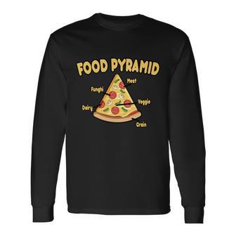 Pizza Food Pyramid Long Sleeve T-Shirt - Monsterry UK