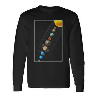 Planets Solar System V2 Long Sleeve T-Shirt - Monsterry UK
